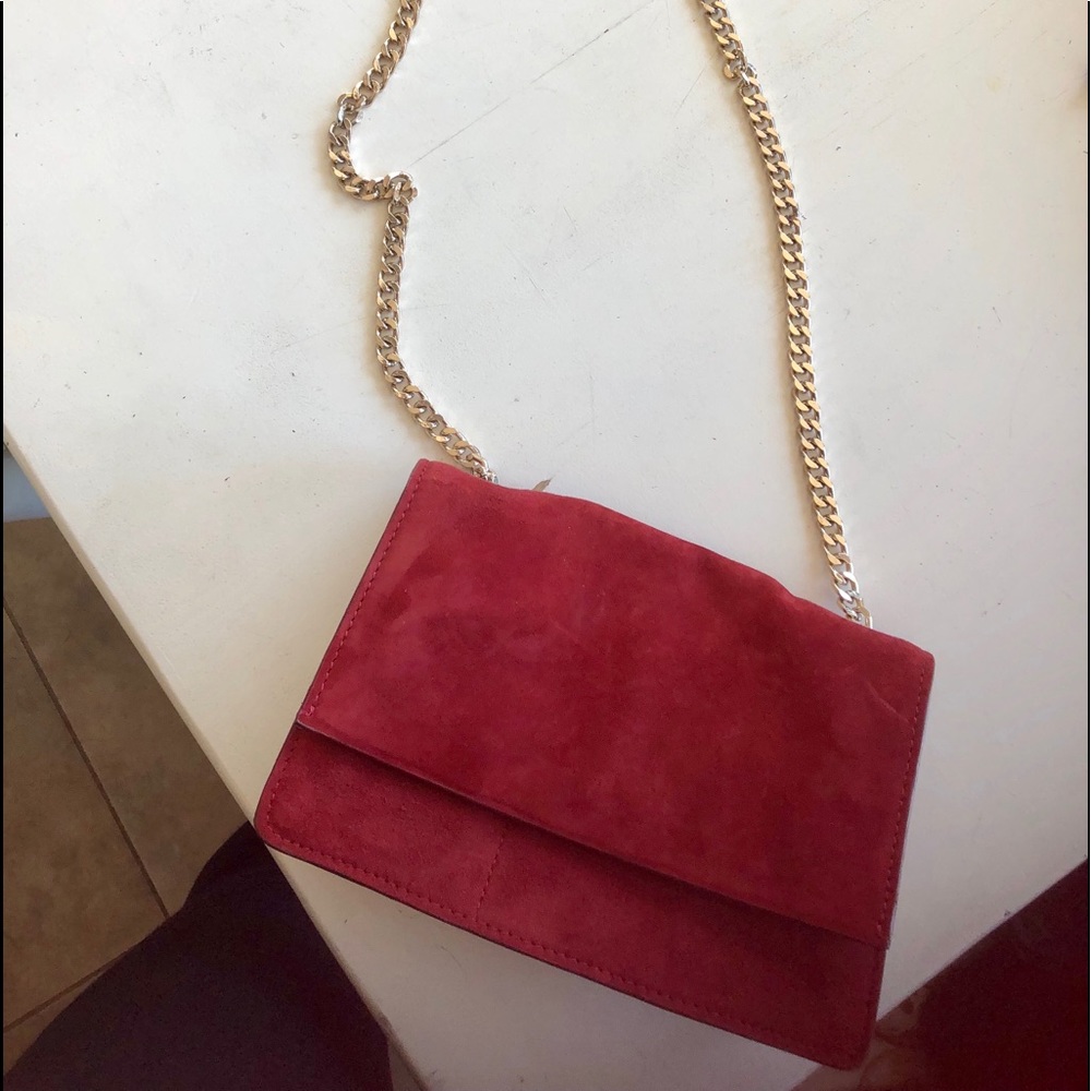 Zara woman small suede cross body bag